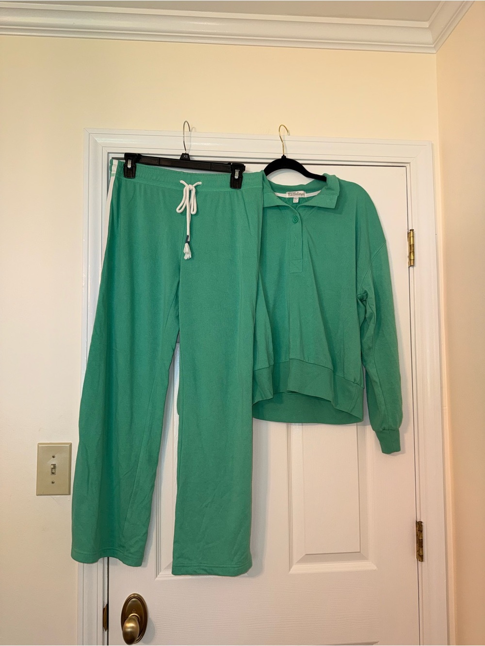 P.J. Salvage Green Two-Piece Pajama Set - Pullover Top & Drawstring Pants